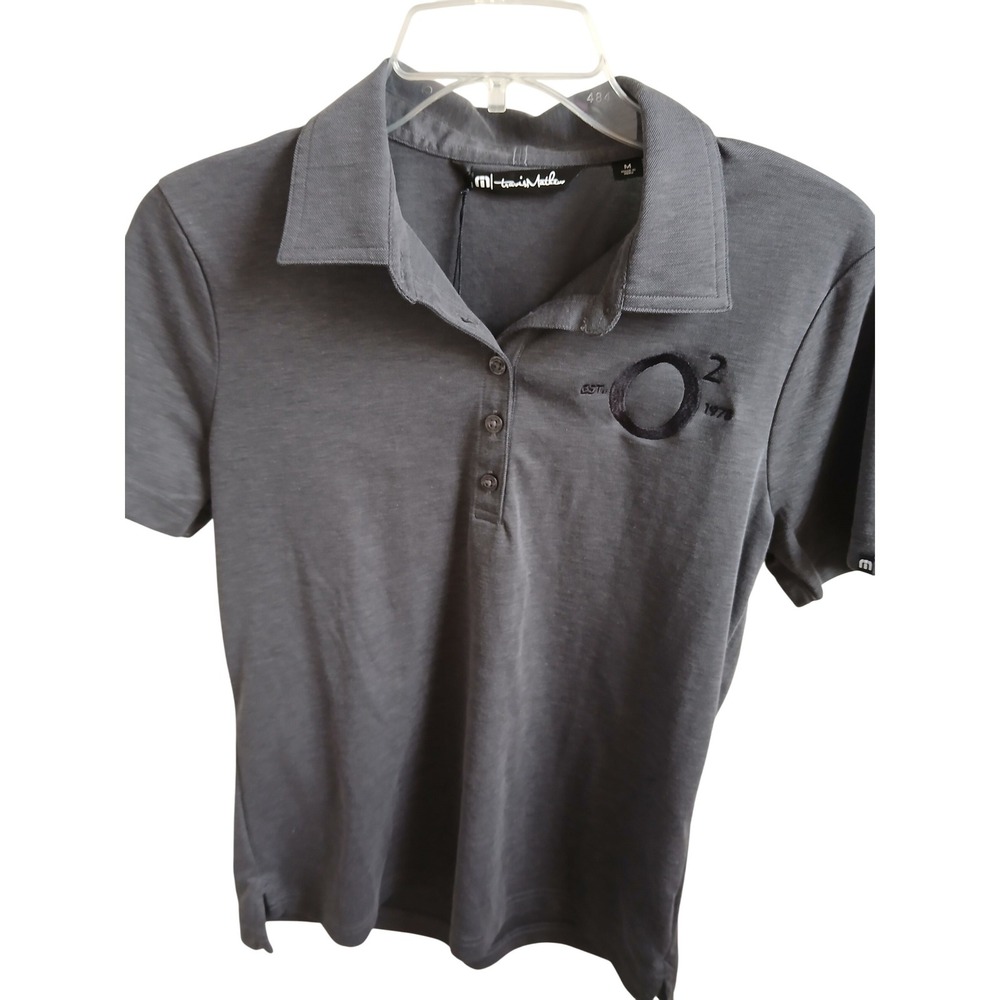 NWT Travis Mathew Golf Polo Shirt Gray O2 Est 1976‎ Size Medium